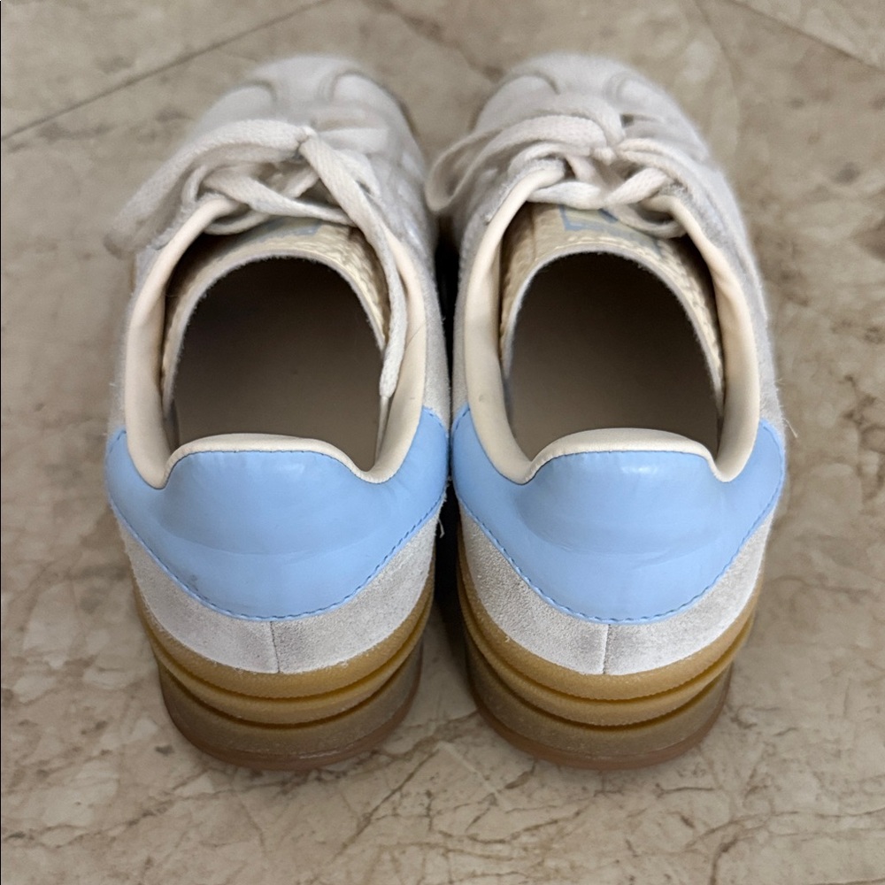 Adidas Gazelle Women's Sneakers - Cream and Light Blue - Picture 3 of 3
